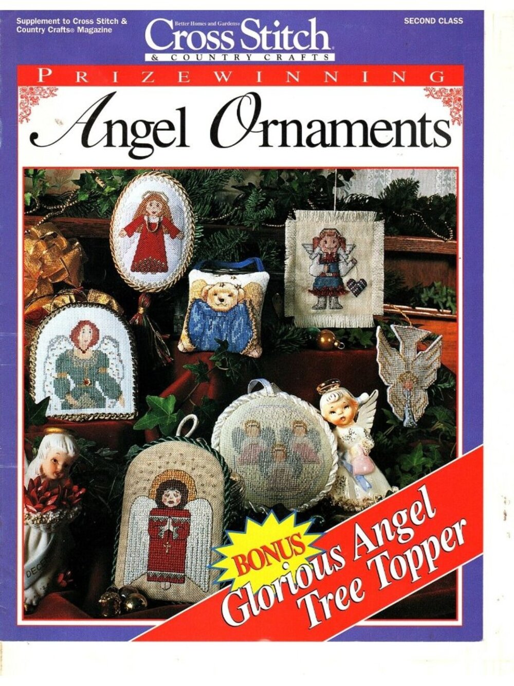 Craftways Prize Winning Angel Ornaments Counted Cross Stitch Pattern Chart 1995